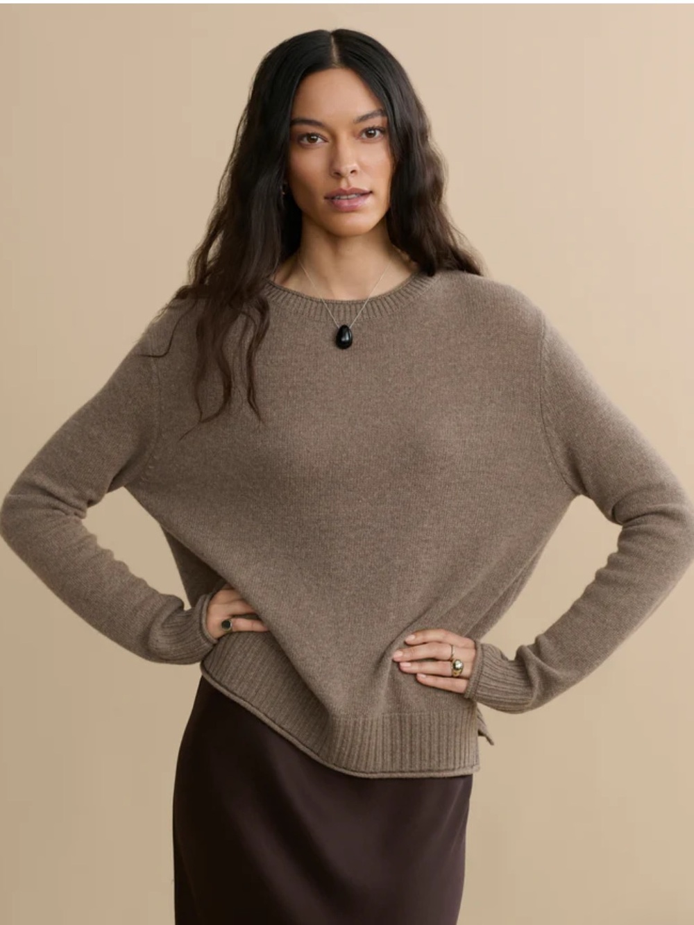 Jenni Kayne Everyday Sweater Taupe Size Small